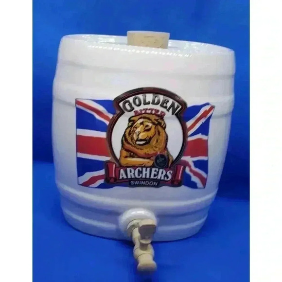 Rare Golden Archers Brewery Swindon Bitters DISPLAY Ceramic Server Collectible - Picture 1 of 15